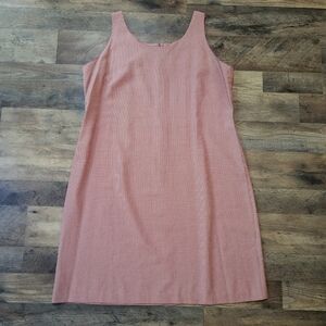 Women's Red Gingham Fitted Zip-Up Dress Size XL